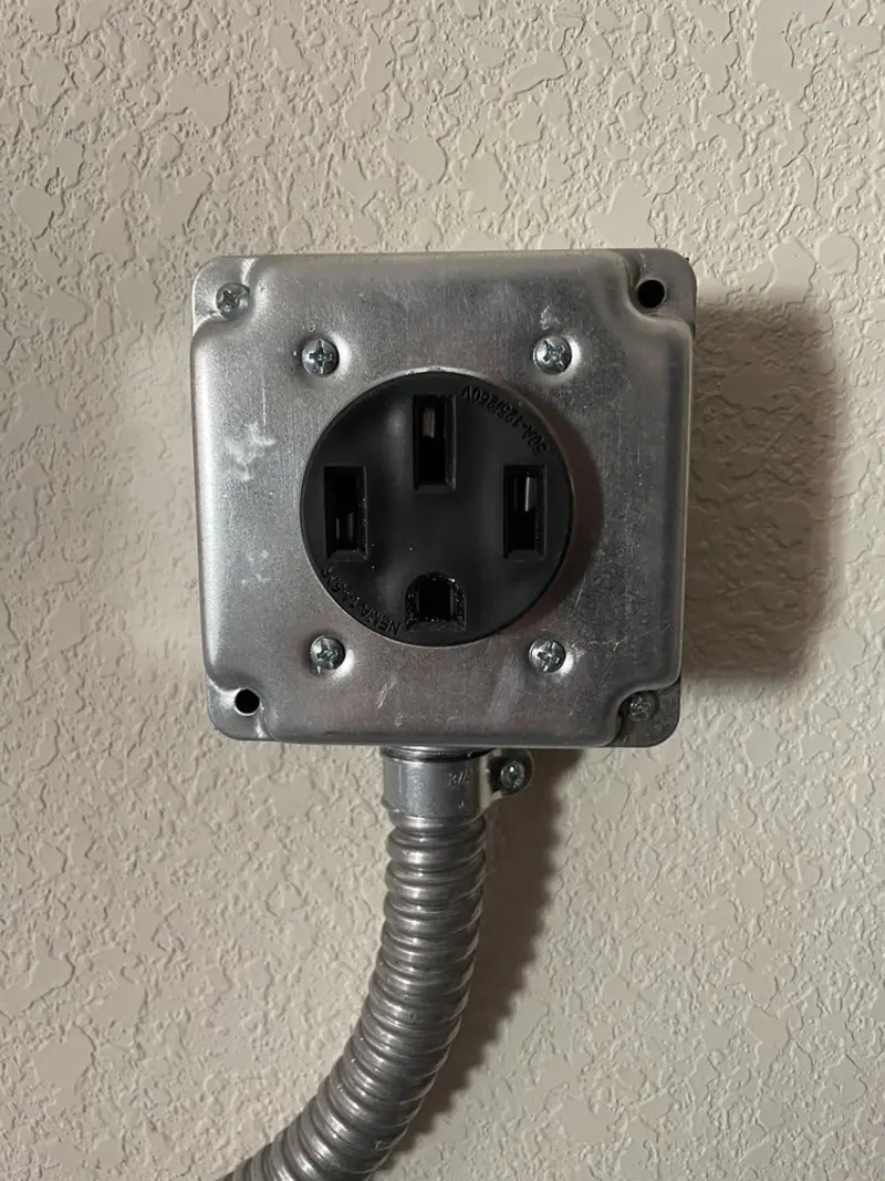 NEMA 14-50 outlet installed for Smart Home Electrical in Shawnee